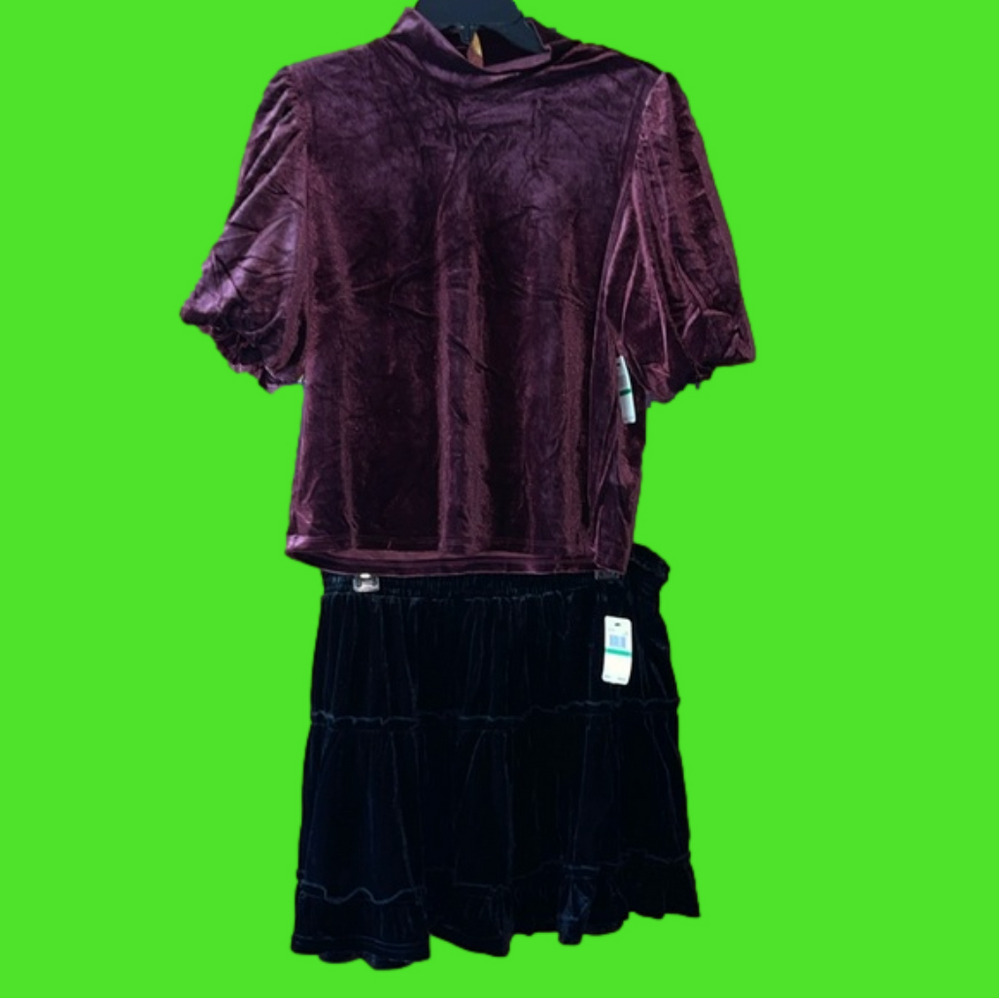 NWT Velvet feel Laundry by Shelli Segal outfit L